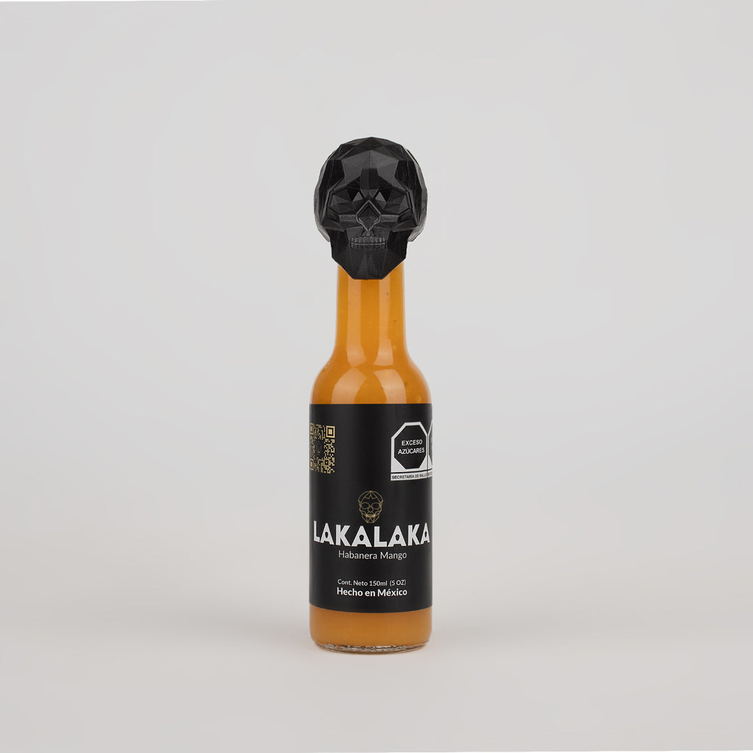 Salsa Habanero Mango 150ml botella de vidrio con tapa LAKALAKA