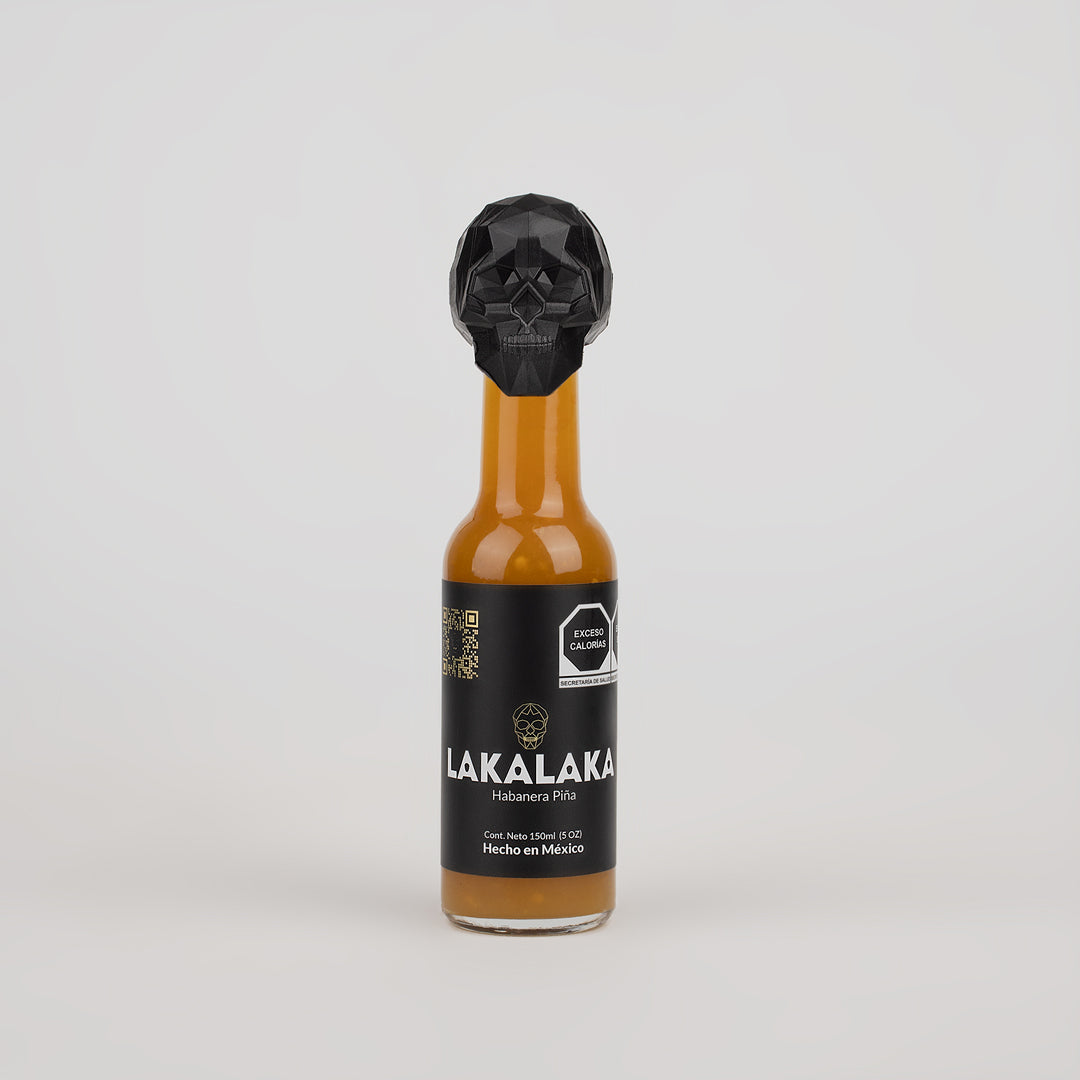 Salsa Habanero Piña 150ml botella de vidrio con tapa LAKALAKA